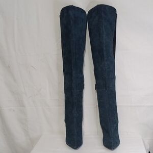 Charles By Charles David Blue Over-the-Knee Boots/Suede/Heels | Size 8 | Fall